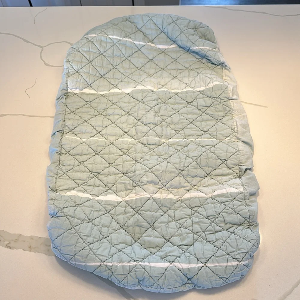 Crate&barrel crate&kids changing pad cover lot of 3 Dino fish blue brushstrokes